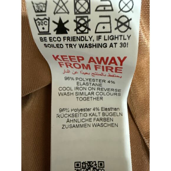 NEW Missguided Tan Sleeveless Crew Neck Muscle Tee Cami Tank Bodysuit Top Sz 12 - Picture 4 of 4